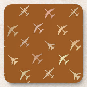 Posavasos Aviones de combate en bronce oscuro