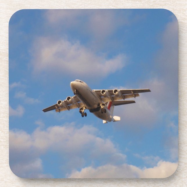 Posavasos Avro RJ85 Jet aterrizando (Frente)