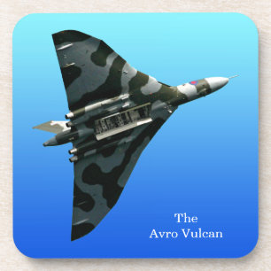 Posavasos Avro Vulcan Delta Wing Bomber en gradiente azul