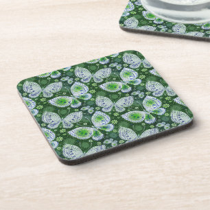 Posavasos Away Paisley Butterfly Print Green