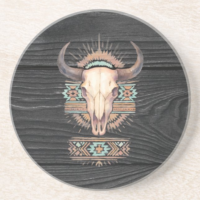 Posavasos Aztec Boho Skull (Frente)