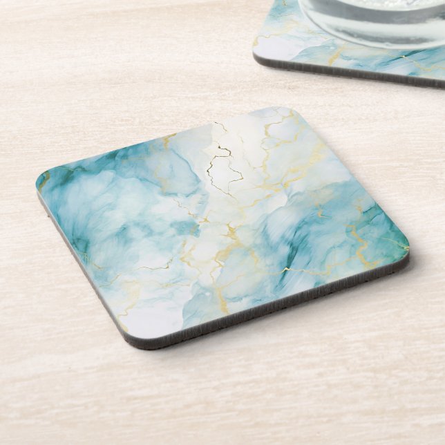 Posavasos Azul acuático (Lado Izquierdo)