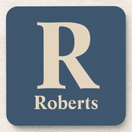 Posavasos Azul Clásico Y Vainilla Nombre/Primera/Familia