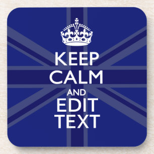 Posavasos Azul de medianoche Mantener la calma Obtén tu men