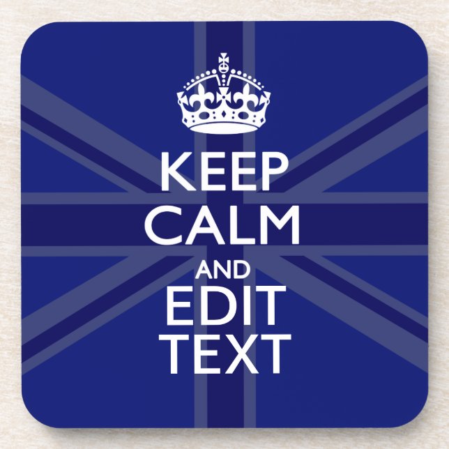 Posavasos Azul de medianoche Mantener la calma Obtén tu mens (Frente)