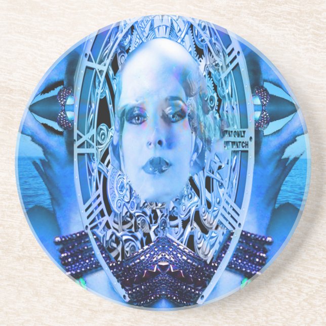 Posavasos Azul del reloj (Frente)