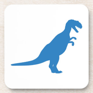 Posavasos Azul dinosaurio