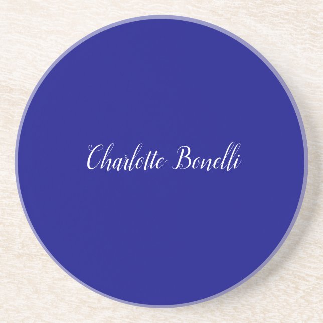 Posavasos Azul marino Minimalista profesional (Frente)