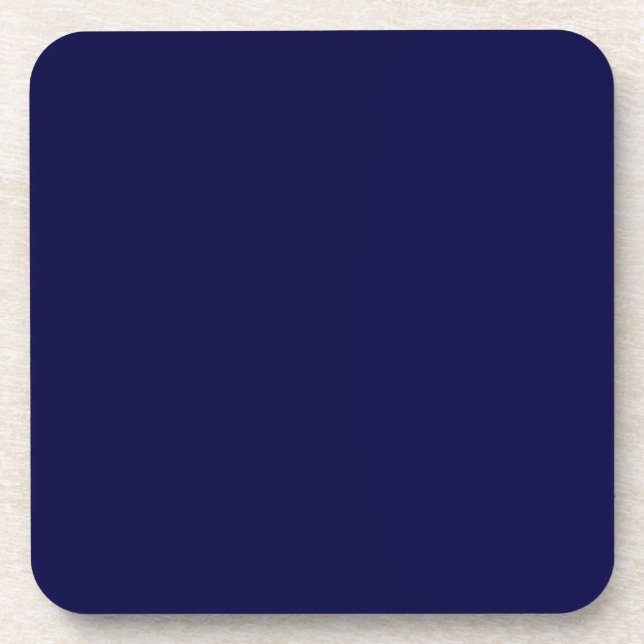 Posavasos Azul Marino Sólido (Frente)