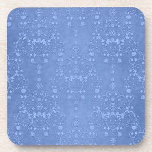 Posavasos Azul Miriñaque Floral Fancy Patrón de Damasco