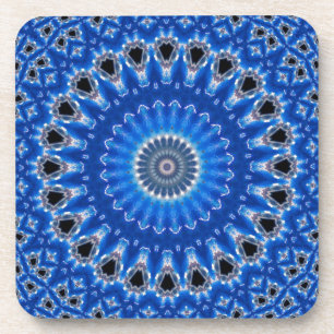 Posavasos Azul Moderno Patrón Isla Tropical Boho