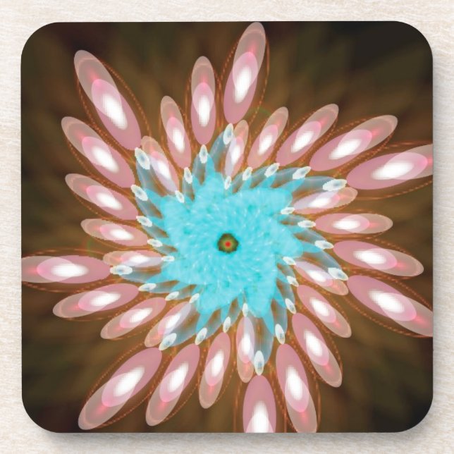 Posavasos Azul rosa y bebé que se desliza fuera de control (Frente)