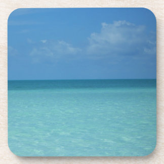 Posavasos Azul turquesa tropical del horizonte del Caribe