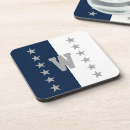 Posavasos Azul y blanco de la Marina de Colores Universitari