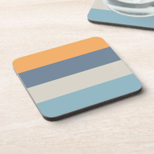 Posavasos Azul y Naranja a rayas