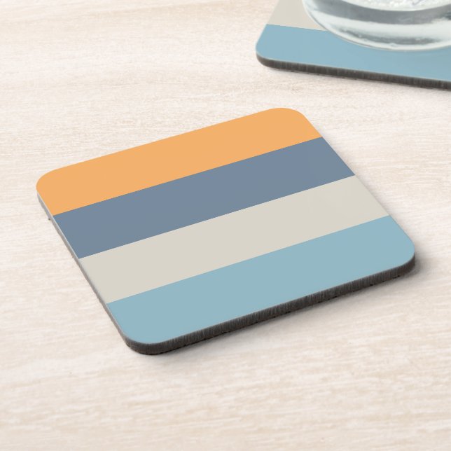 Posavasos Azul y Naranja a rayas (Lado Izquierdo)