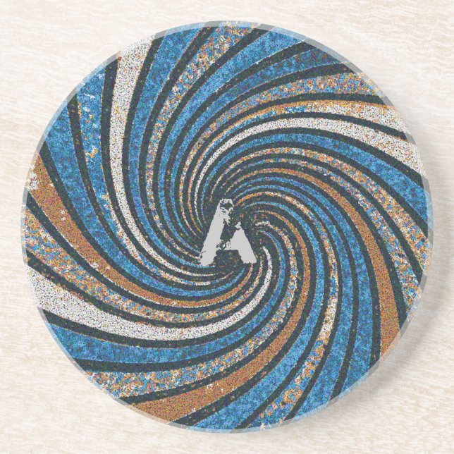 Posavasos Azul y Oro - Personalizable (Frente)