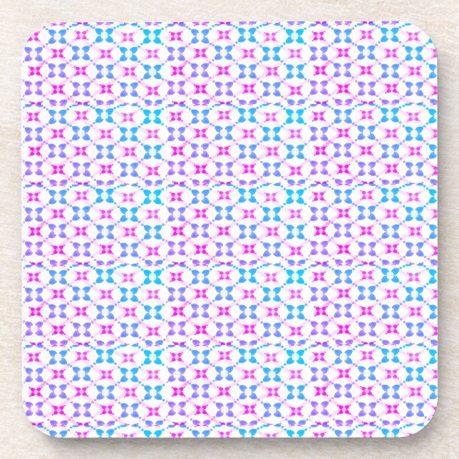 Posavasos Azul y rosa estampado  (Frente)