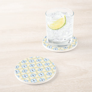 Posavasos Azulejo amarillo y azul