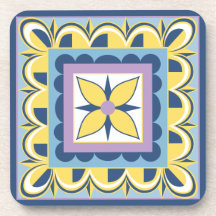 Azulejo Mexicano Talavera Amarillo y Azul