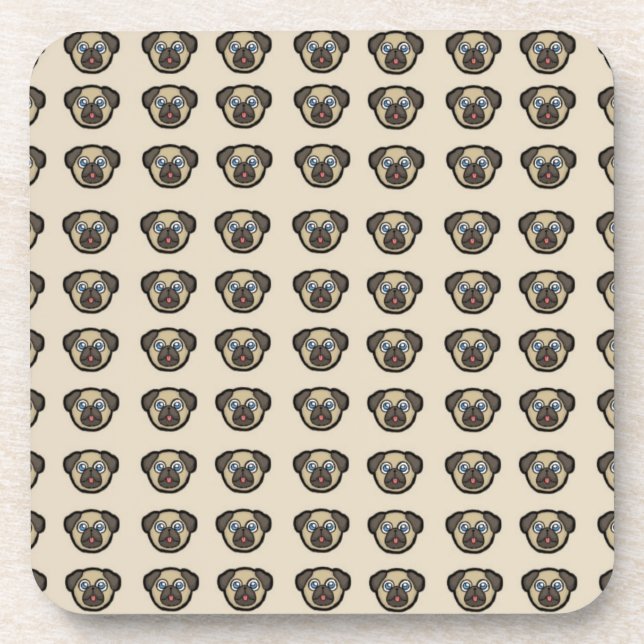 Posavasos azulejo pug bg (Frente)