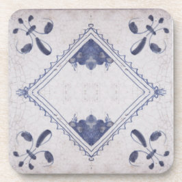 Posavasos Azulejos azul floral portugués Repro Tile