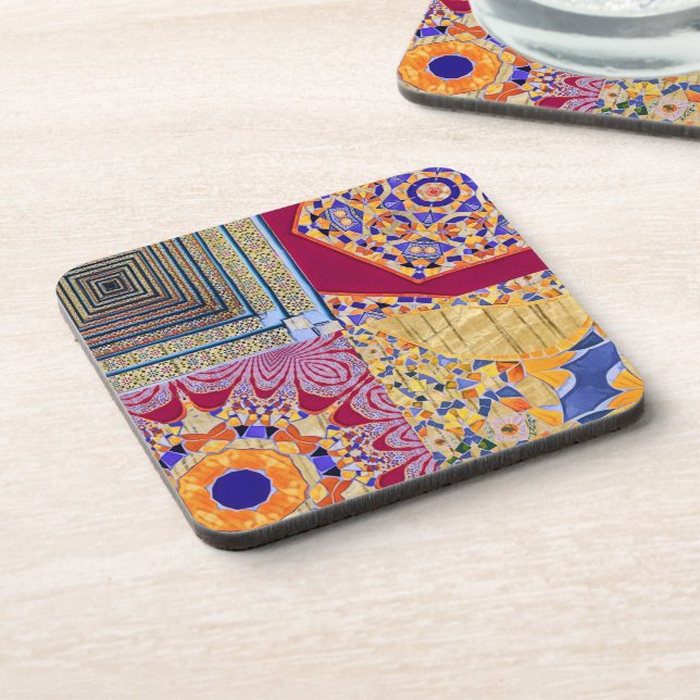 Posavasos Azulejos geométricos con un giro CG (Lado Izquierdo)