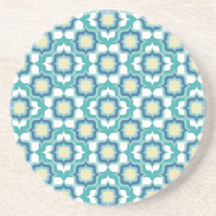 Posavasos Azulejos Mediterráneos Retro Azul Blanco