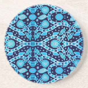 Posavasos Azules tribales africanos
