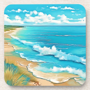 Posavasos Azure Beach Calm Design