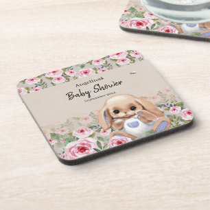 Posavasos Baby Shower Duras escayola de plástico con un boni