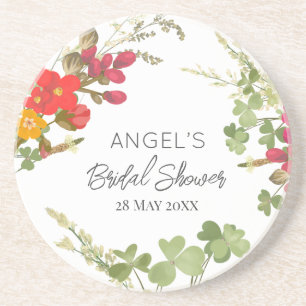 Posavasos Baby Shower Floral de Verano para Novia