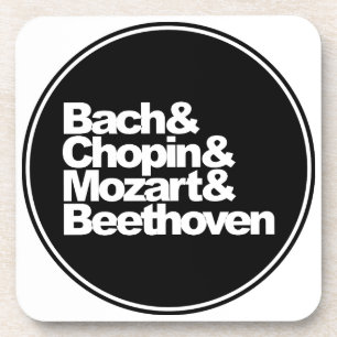 Posavasos Bach y Chopin y Mozart y Beethoven