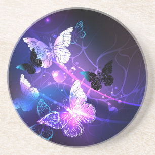 Posavasos Background with Night Butterflies