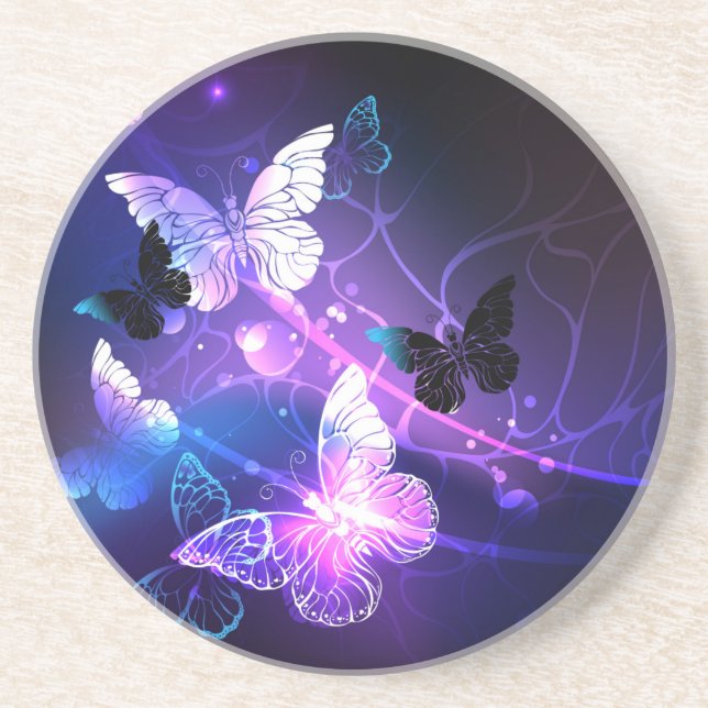Posavasos Background with Night Butterflies (Frente)