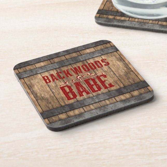 Posavasos Backwoods Babe Whiskey Keg (Lado Izquierdo)