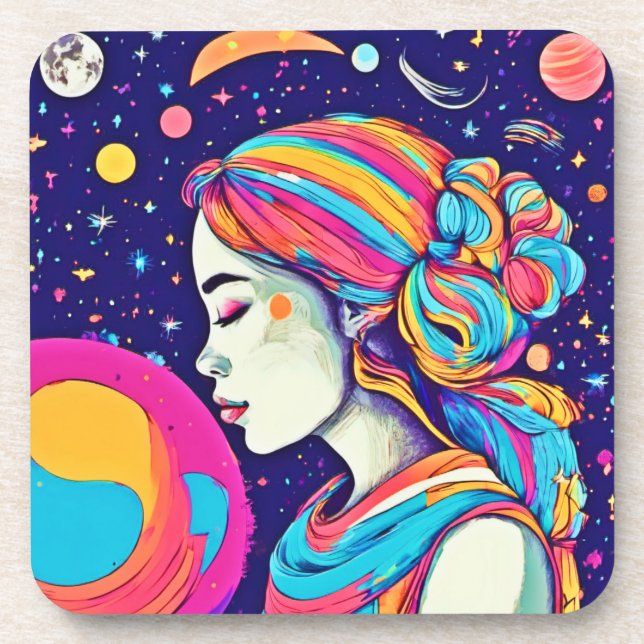 Posavasos Badaist Moon Chica Art (Frente)