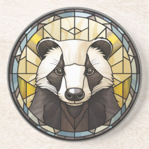 Posavasos Badger de vidrio templado dulce