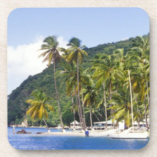 Posavasos Bahía Marigot, Santa Lucía, Caribe