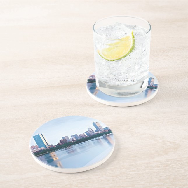 Posavasos Bahía trasera de Boston a través del río Charles (Lado)