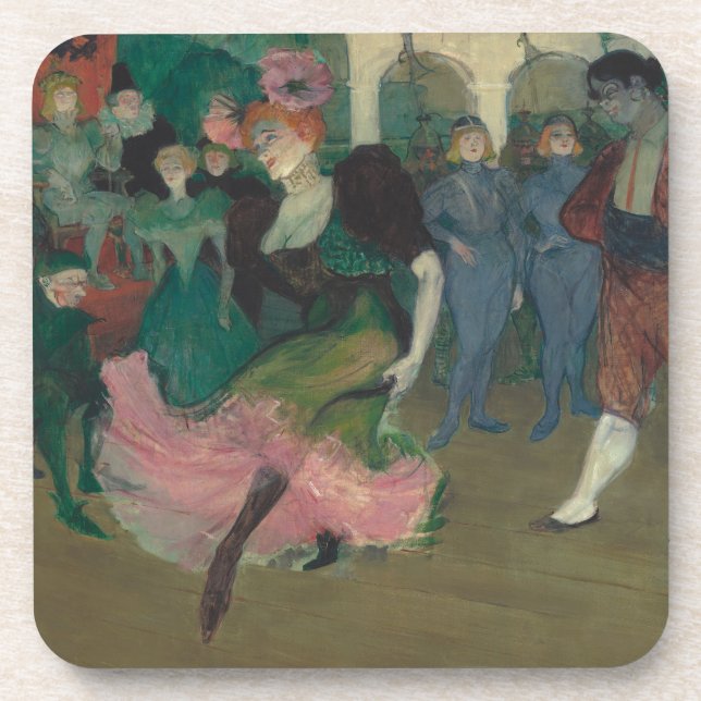 Posavasos Bailando con la pintura Bolero - Toulouse-Lautrec (Frente)