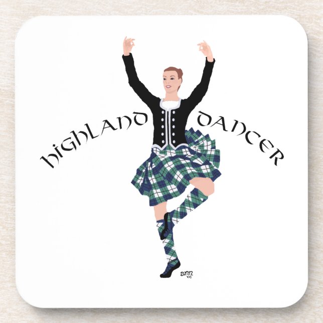Posavasos Bailarín de las Highlands escocesas - Fling (Frente)