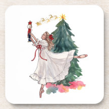 Bailarina de ballet navideño elegante con cascanue
