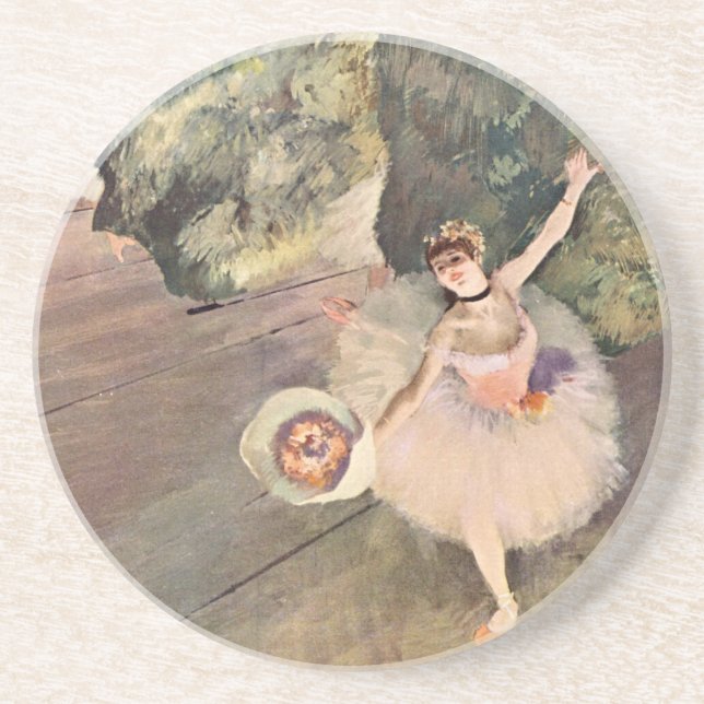 Posavasos Bailarina / Estrella del ballet - Pintura de Degas (Frente)