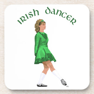 Posavasos Bailarina irlandesa de zapato blando en verde