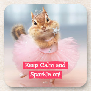 Posavasos Bailarina linda del Chipmunk en tutú en el estudi