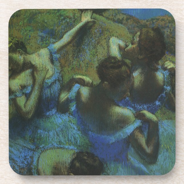 Posavasos Bailarinas azules de Edgar Degas, impresionismo vi (Frente)