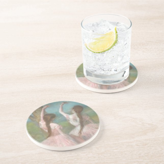 Posavasos Bailarinas de Rosa Edgar Degas (Lado)