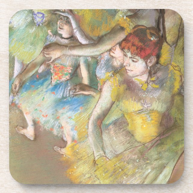 Posavasos Bailarines de ballet en el escenario por Edgar Deg (Frente)