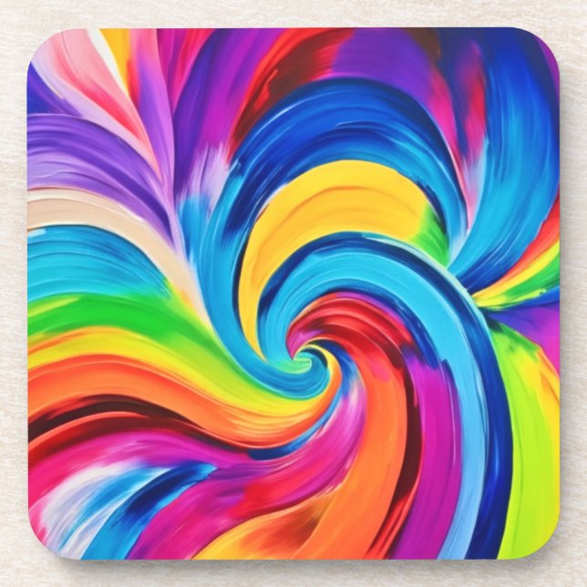 Posavasos Baile cromático vibrante (Frente)